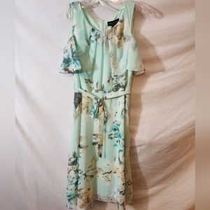 Light teal floral dress